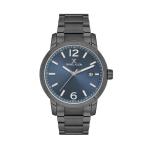 Ip Black Blue Dial 3 Hands Watch