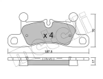 Metelli Brake Pad Set Rear -w o Sensor 187.5X80X17 – 22-0958-0