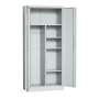 Steel Swing Door Inner Handle Wardrobe Storage Cabinet - Light Grey
