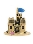 FLC196 - Sandcastle Floating Locket Charm