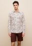 Regular Fit Floral Linen Long Sleeve Shirt