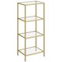 Lifespace 4-TIER Storage Shelf Rack With Gold Frame