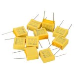 Patikil Safety Capacitors 10 Pack 0.56UF Ac 310V 15MM Pin Pitch 18X17X8MM Polypropylene Film Capacitor Assortment Kit For Diy El