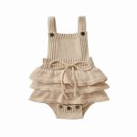 Knitted Layered Bodysuit Beige 6-9M - The Purple Lovey