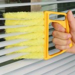 1PC Blinds Cleaning Brush Air Conditioner Air Outlet Cleaning Blackout Curtain Blinds Dust Removal Gap Brush Removable And Washa