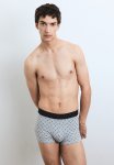 3 Pack Xtra Life Short Trunks - Black & Light Grey Marl