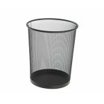 Round Mesh Metal Waste Black Bin