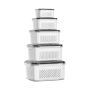 5-PIECE Fridge Food Storage Container Set With Removable Colander