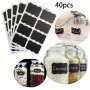 40PCS Glass Jar Bottle Stickers Kitchen Organizer Labels Chalkboard Blackboard Shape Tag Home Diy Chalk Board Sign Bottle Sticker Home Kitchen Supplies