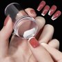 Transparent Nail Stamper With Scraper - Jelly Silicone Stamp For French Nails - Manicuring Kits - Nail Art Stamping Tool Set - Easy To