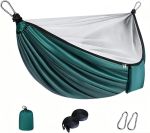 Portable Camping Hammock With Mosquito Net For 2 Person Backpacking