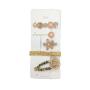 4AKID 5PC Bling Hair Clips For Mom - Pink & Gold