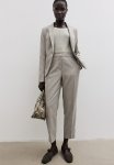 Cigarette Trousers - Light Beige Marl