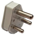 Universal Plugtop Adapter White 3 Pin