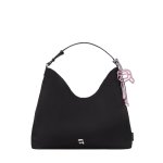Ikon Nylon Hobo Bag -black