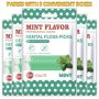 Mint Floss Dental Flosser Picks Deep Cleaning Dental Floss For Proper Oral Care Portable Hygienic Flosser For Travel Daily Life Travel Must Have