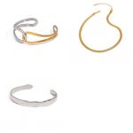 18CT Gold-plated Stainless Steel Cuff Bangle & Earring Set