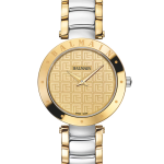 Bijou Swiss Quartz Two-tone Gold Stainless Steel Watch