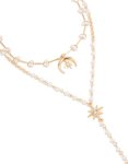 Goldair Gold & Pearl Celestial Layered Y-necklace
