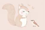 Squirrel Love - Wall Art Print - A1