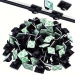 50PCS Adhesive Cable Clips Wire Clips Cable Wire Management Wire Cable Holder Clamps Cable Tie Holder For Car Office And Home