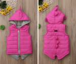 Warm Dino Hooded Sleeveless Jacket 4-5Y - The Purple Lovey
