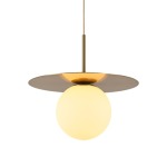 Golden LED Metal Disc Pendant Light