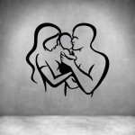 Loving Family With Baby - Rust Coat L 1000 X H 890MM