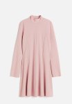 Turtleneck Jersey Dress - Pink