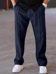 Men's Casual Solid Color Joggers Men's Drawstring Pants With Pockets For Sport And Casual Wear