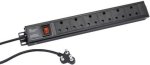 CA114-4 Pdu 19 1.5U 6 Way 16A South Africa Outlet With On off Switch