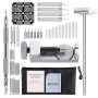 Watch Band Strap Link Pins Remover Repair Tool 24 In 1 Kit With 6 Extra Tips Replacement 20PCS Cotter Pin Spring Bar Tool Set 1PCS Head Hammer