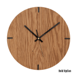 Mika Wall Clock In Oak - 300MM Dia Natural Bold Black Second Hand