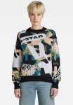 G-star Raw Jacquard Raglan Knit - Black & Peach Nougat Jacquard