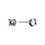 Cubic Zirc Neon Black Stainless Steel