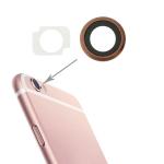 Rear Camera Lens Ring + Flashlight Bracker For Iphone 6S Plus 10 Pairs Set Rose Gold