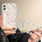 Cute Cartoon Plants And Flowers 3D Curved Edge Wave Glossy Phone Case Soft Cover Suitable For Samsung A14 A34 A54 A03 A03S A04 A