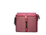 Textured Signature Handbag- Red