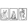 Metal Art Women Line Wall Decor/ Hotel Art Decor/bedroom Wall ART-3 Piece