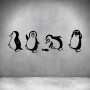 5 Piece Penguins With Fish - Grey / L 600 X H 230MM