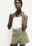 Twill Cargo Shorts - Khaki Green