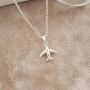 Kingsley 925 Sterling Silver Plane Necklace 12MM 45CM Rolo Chain