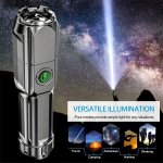 High-brightness PX50 LED Tactical Flashlight - USB Rechargeable Adjustable Focus Portable Abs Design For Camping Fishing & Outdo