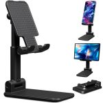 Kotko Folding Cell Phone Stand For Desk - Adjustable Height & Angle Charging & Case-friendly Non-slip Foldable & Portable Compat