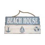 Beach House With Anchor 40 X 20CM