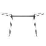 Brabantia Hangon Drying Rack Too 22 Metres Matt Black White - White