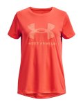 Girls' Ua Tech Print Fill Big Logo Short Sleeve - After Burn Ymd