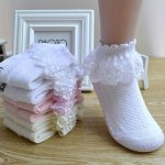 4 Pairs Girl's Lace Ankle Socks Ruffle Frilly Socks Trim Lace Breathable Comfy Dance Princess Socks All Seasons Wearing