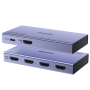 000448G HDMI 1-IN To 4-OUT Amplified Splitter For Dual Displays Supports Ultra HD 4K@60HZ Full HD 1080P Resolution And Hdcp 2.3 / Hdr 10 Grey Colour