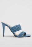 Braided Stiletto Heel Mule - Blue